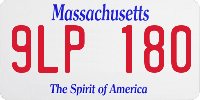 MA license plate 9LP180