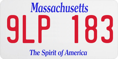 MA license plate 9LP183