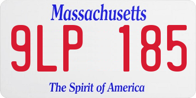 MA license plate 9LP185