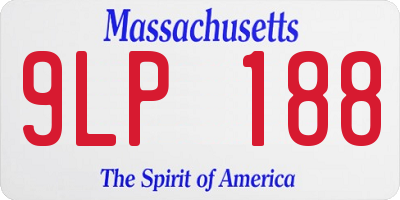 MA license plate 9LP188