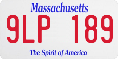MA license plate 9LP189