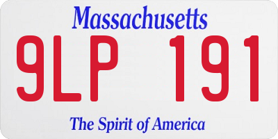 MA license plate 9LP191