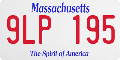 MA license plate 9LP195