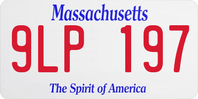MA license plate 9LP197