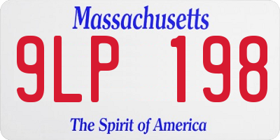 MA license plate 9LP198