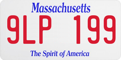 MA license plate 9LP199