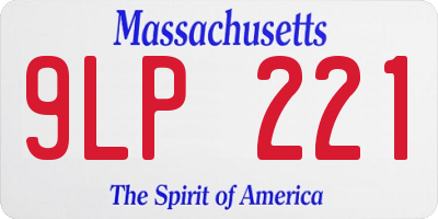 MA license plate 9LP221