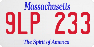 MA license plate 9LP233