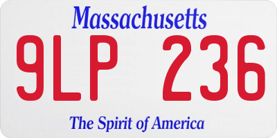 MA license plate 9LP236