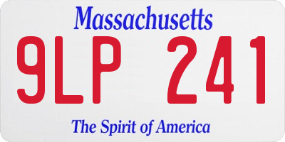 MA license plate 9LP241