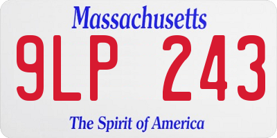 MA license plate 9LP243