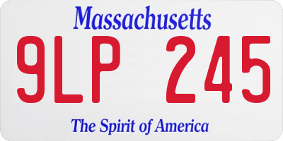 MA license plate 9LP245