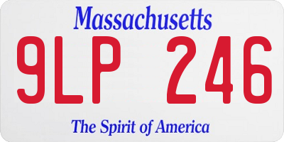 MA license plate 9LP246