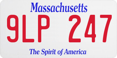 MA license plate 9LP247