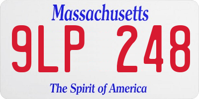 MA license plate 9LP248