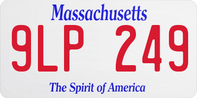 MA license plate 9LP249