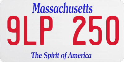 MA license plate 9LP250