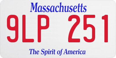 MA license plate 9LP251