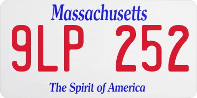MA license plate 9LP252
