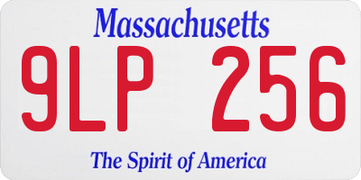MA license plate 9LP256