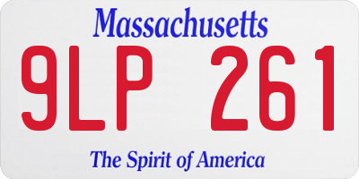 MA license plate 9LP261