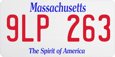 MA license plate 9LP263