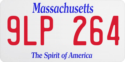 MA license plate 9LP264