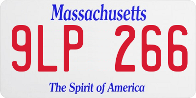 MA license plate 9LP266