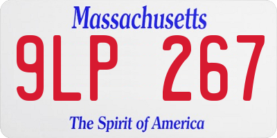 MA license plate 9LP267
