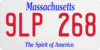 MA license plate 9LP268