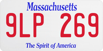 MA license plate 9LP269