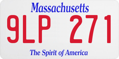 MA license plate 9LP271