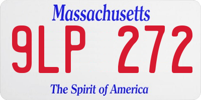 MA license plate 9LP272