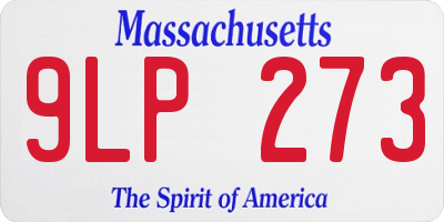 MA license plate 9LP273