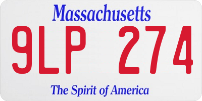 MA license plate 9LP274