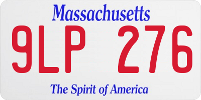 MA license plate 9LP276
