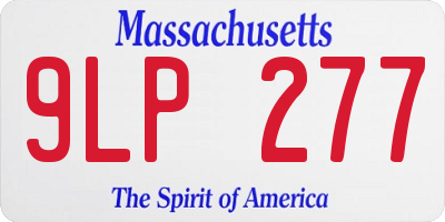 MA license plate 9LP277