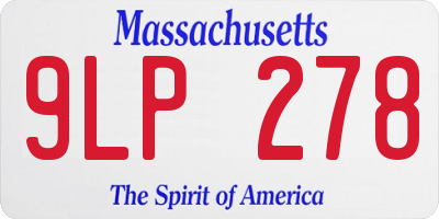 MA license plate 9LP278