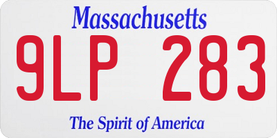 MA license plate 9LP283
