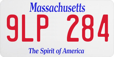 MA license plate 9LP284