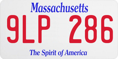 MA license plate 9LP286