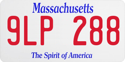 MA license plate 9LP288
