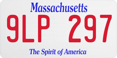 MA license plate 9LP297