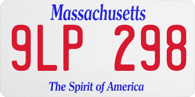 MA license plate 9LP298