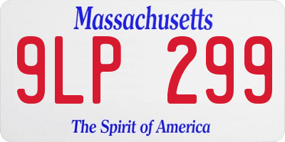 MA license plate 9LP299