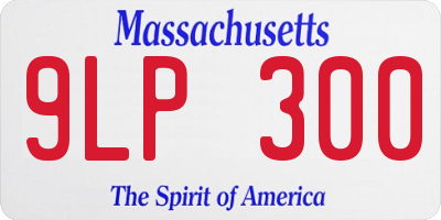 MA license plate 9LP300