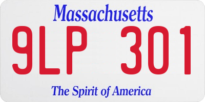 MA license plate 9LP301
