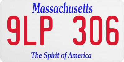 MA license plate 9LP306