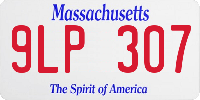 MA license plate 9LP307
