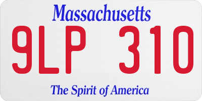 MA license plate 9LP310